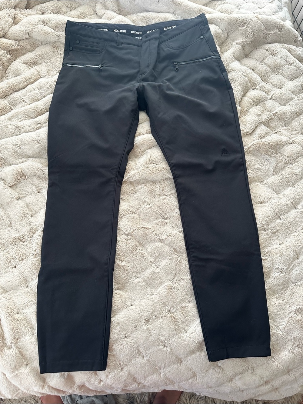 Burton Black Softshell Ski Pants with Branded Waistband